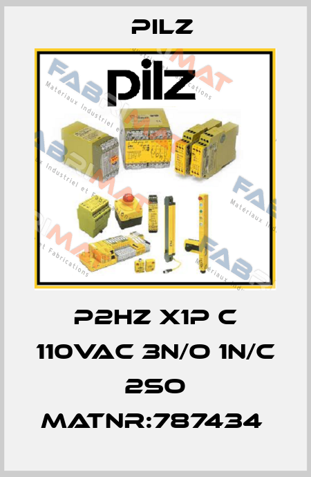 P2HZ X1P C 110VAC 3n/o 1n/c 2so MatNr:787434  Pilz