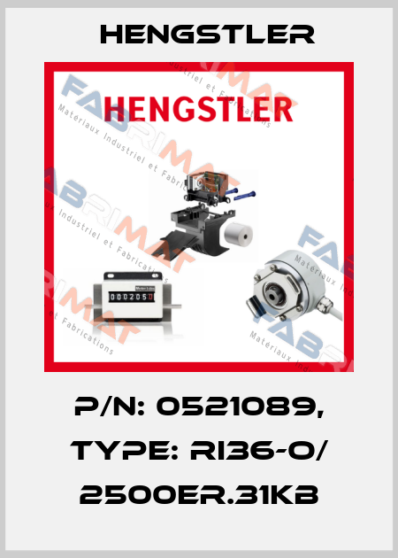 p/n: 0521089, Type: RI36-O/ 2500ER.31KB Hengstler