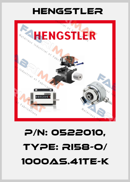 p/n: 0522010, Type: RI58-O/ 1000AS.41TE-K Hengstler