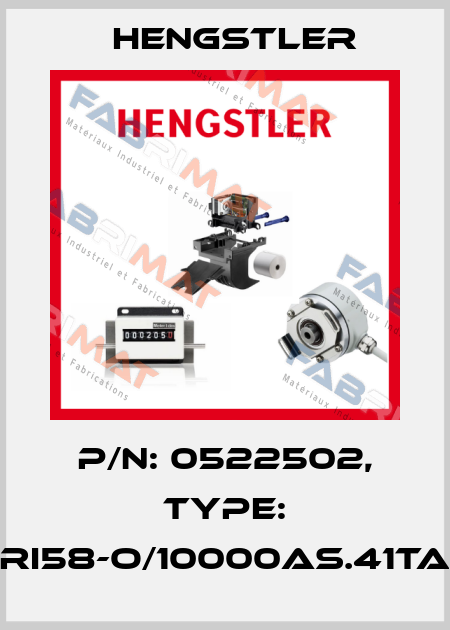p/n: 0522502, Type: RI58-O/10000AS.41TA Hengstler
