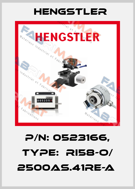 P/N: 0523166, Type:  RI58-O/ 2500AS.41RE-A  Hengstler