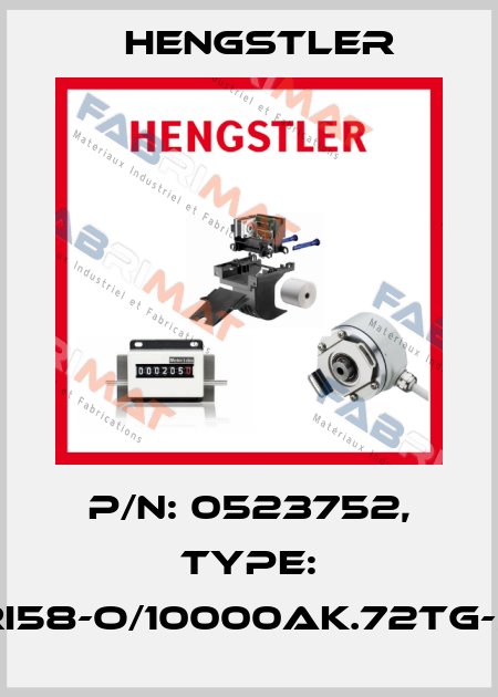 p/n: 0523752, Type: RI58-O/10000AK.72TG-S Hengstler