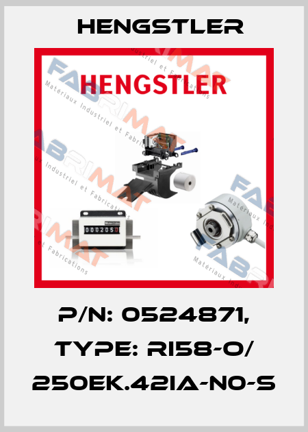 p/n: 0524871, Type: RI58-O/ 250EK.42IA-N0-S Hengstler