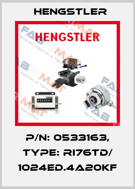 p/n: 0533163, Type: RI76TD/ 1024ED.4A20KF Hengstler