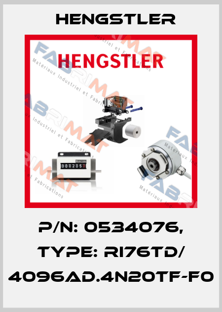 p/n: 0534076, Type: RI76TD/ 4096AD.4N20TF-F0 Hengstler