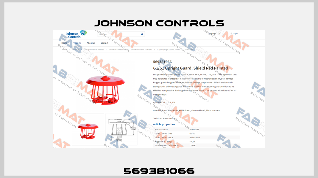 569381066 Johnson Controls