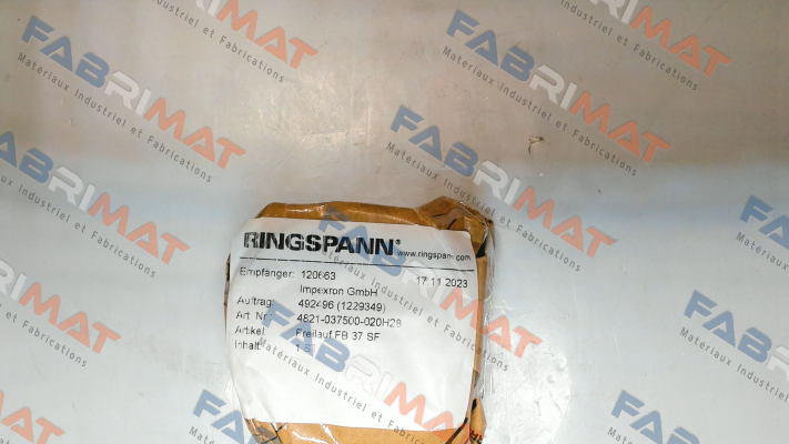 PN: 4821-037500-020H28 Type: FB 37 SF Ringspann