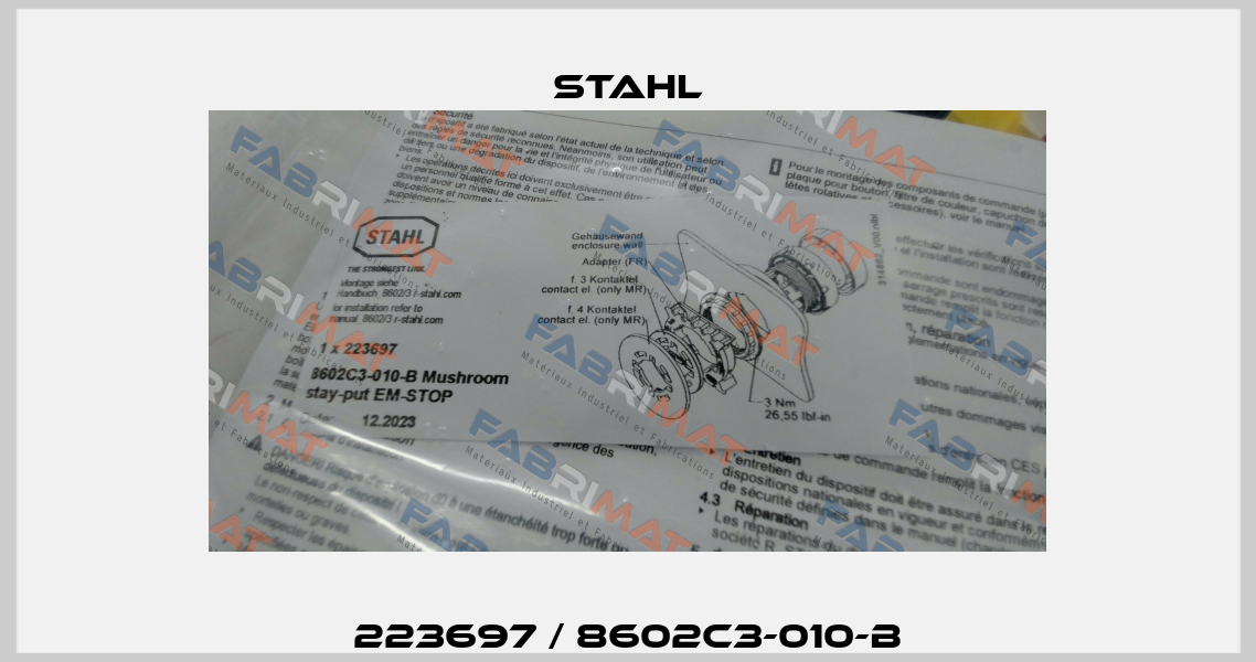 223697 / 8602C3-010-B Stahl