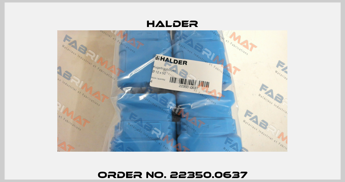 Order No. 22350.0637 Halder
