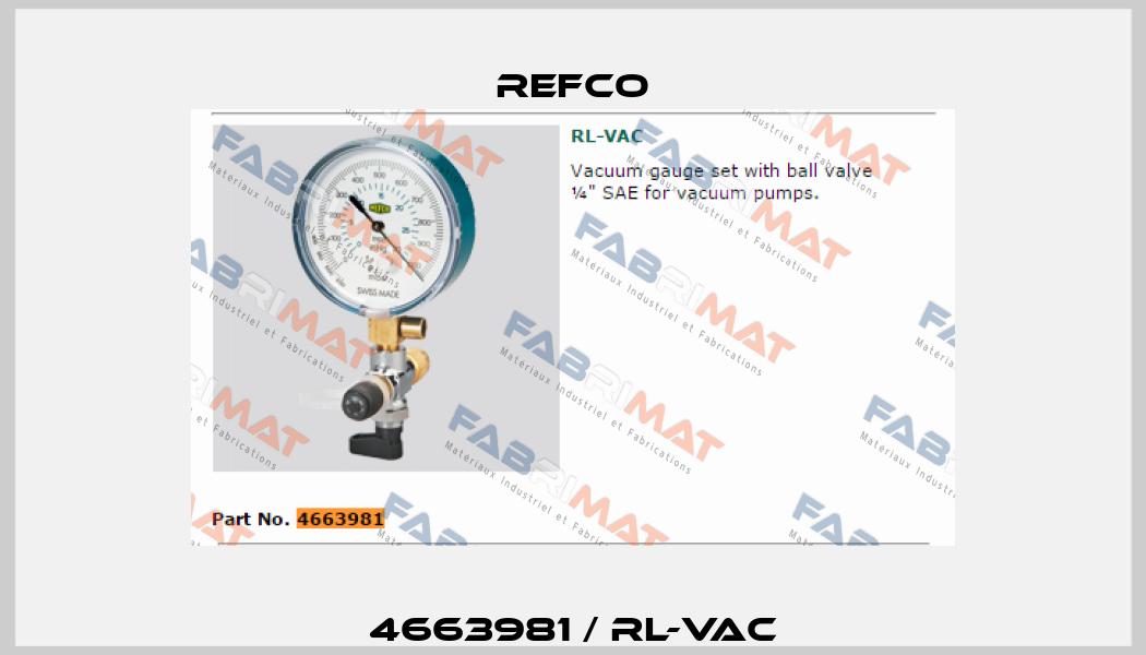 4663981 / RL-VAC Refco