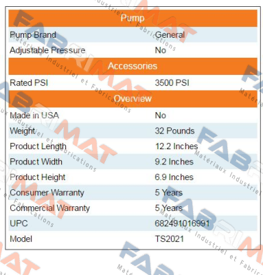 TS2021 General Pump