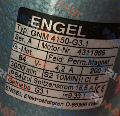 GNM 4150-G.3.1,S/N 4311866)  Engel Motor