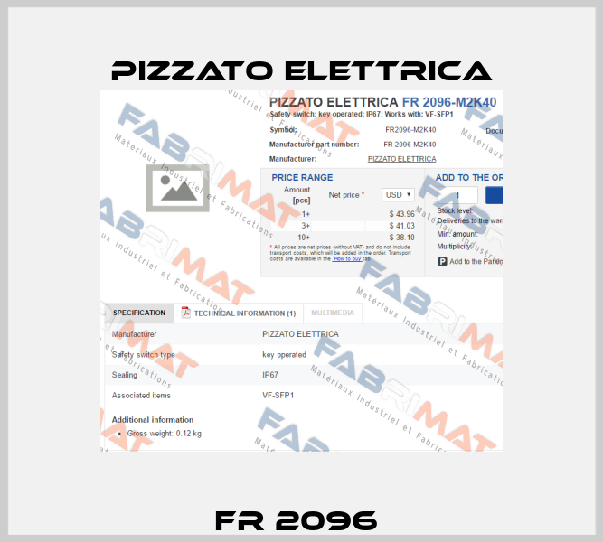 FR 2096  Pizzato Elettrica