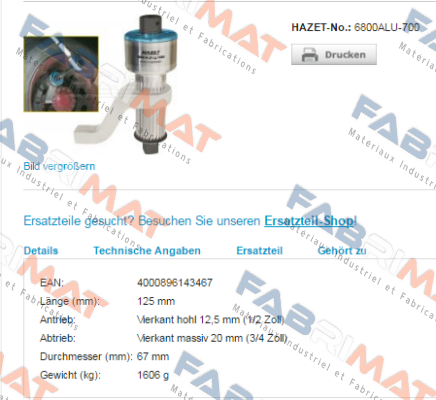 6800ALU-700  Hazet