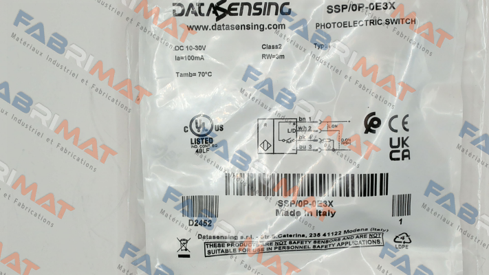 SSP/0P-0E3X Micro Detectors / Diell (now Datasensing)