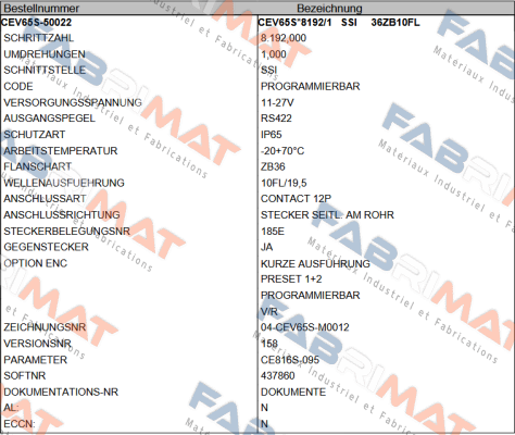 CEV65S-50022 TR Electronic