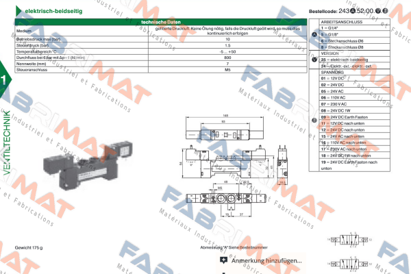 2431.52.00.35.02 (24V/DC) Pneumax