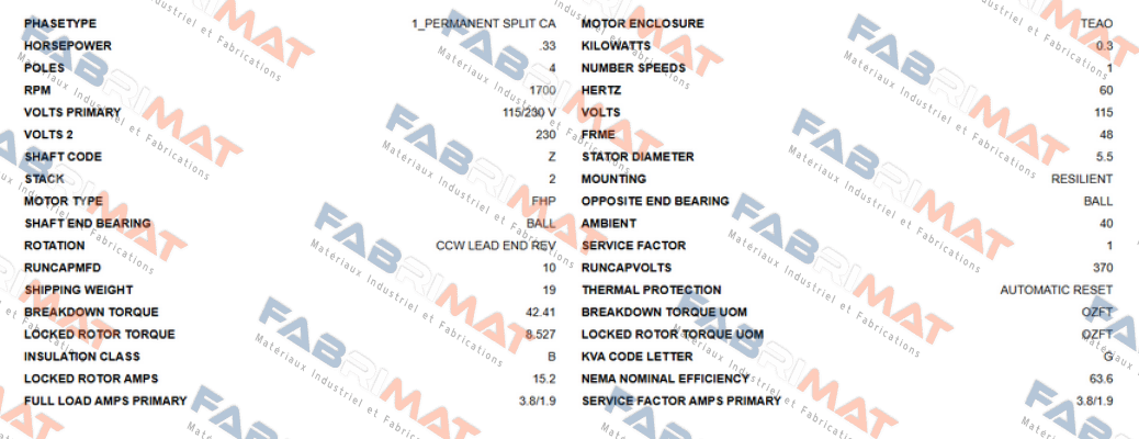K55HXLKY-3773 Us Motor
