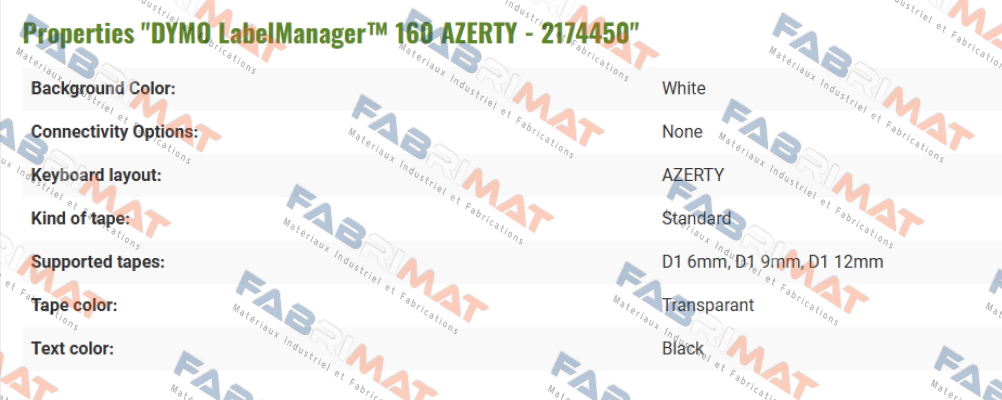 Azerty keyboard (2174450) DYMO