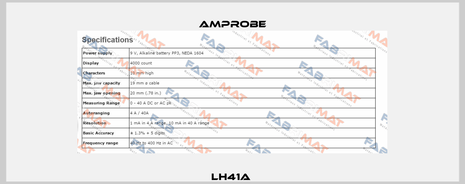 LH41A  AMPROBE