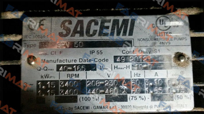SPV 50 49-2012 Sacemi