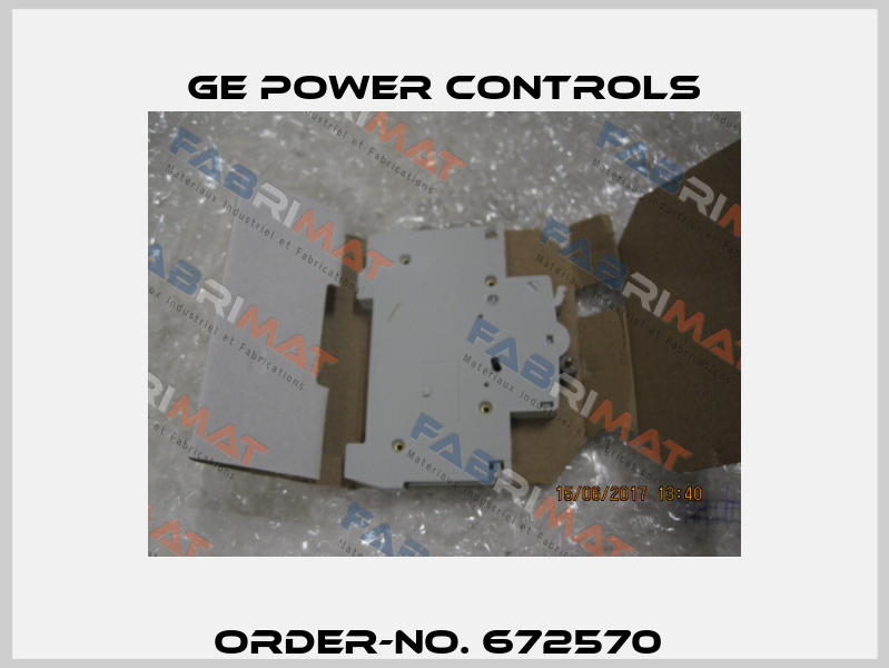 Order-no. 672570  GE Power Controls