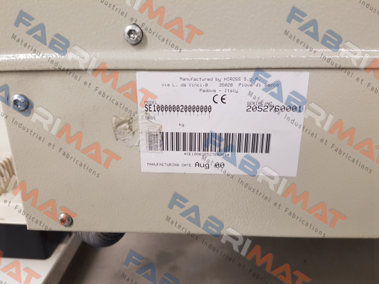 fan for SE10000002000000012 S/N 2052760001 obsolete, replacement  454788  Hiross