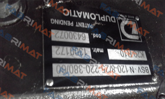 BSV N120-8/25-220-380/60-R10 Duplomatic