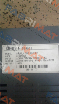 SINUS N 0005 2S XIK2 Santerno