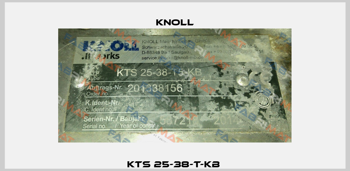 KTS 25-38-T-KB  KNOLL