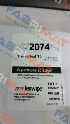 TX2074 (pack 6000 pcs)  Texwipe