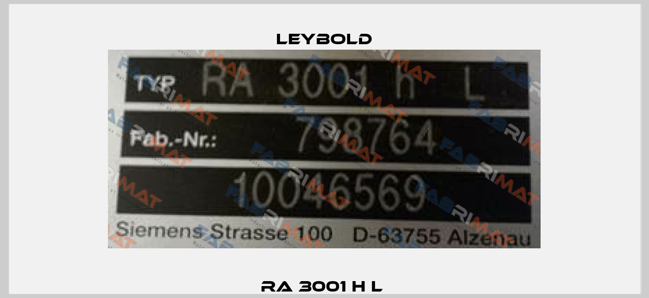 RA 3001 h L  Leybold