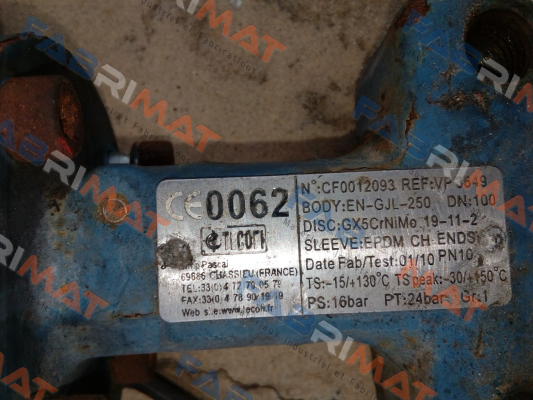 Elastomer for CF0012093 doen not exist any more  Tecofi