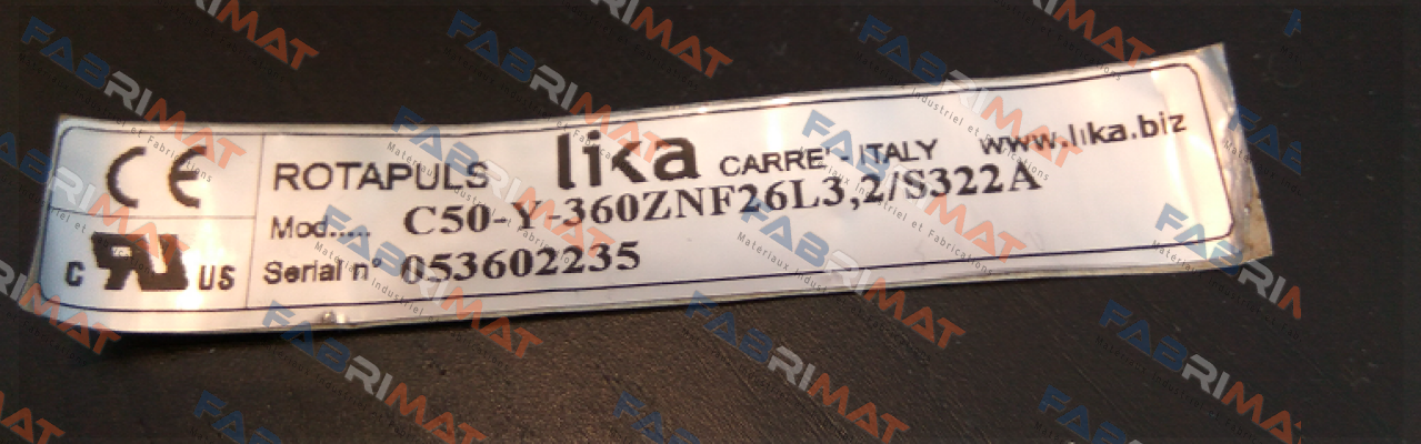 C50-Y-360ZNF26L3,2/S322A Lika