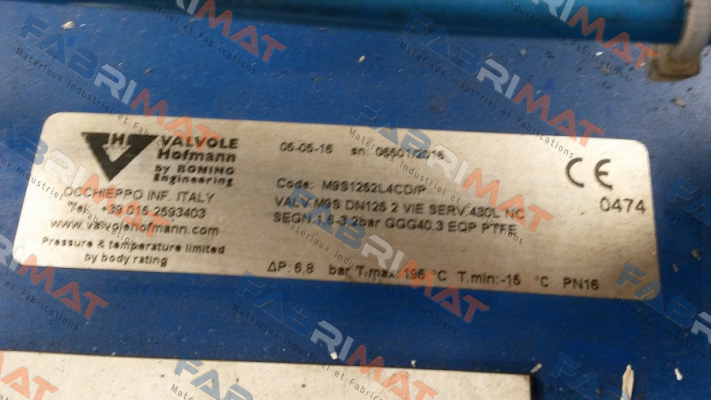 M9S1252L4CD/P Valvole Hofmann