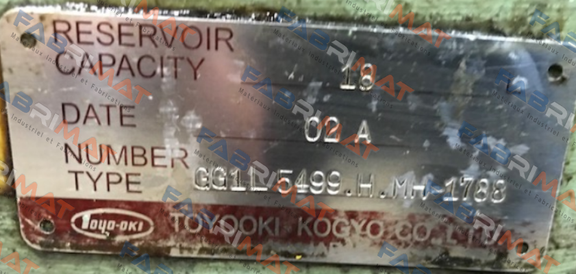 GG1L5499.H.MH-1788 OEM   JTEKT FLUID POWER SYSTEMS CORPORATION (ex. Toyooki)
