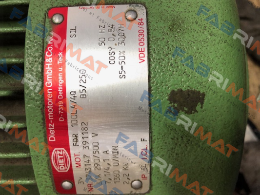 FDR 100LA/4Q obsolet, no replacement  Dietz-Motoren