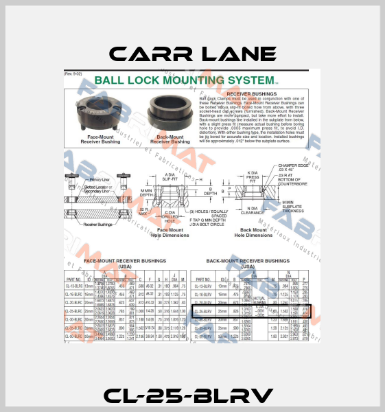 CL-25-BLRV  Carr Lane