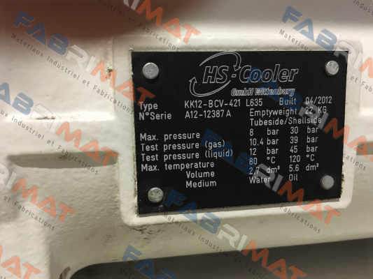 KK12-BCV-421(V1) L635 HS Cooler