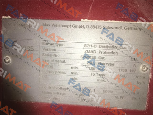 15132714347 Weishaupt
