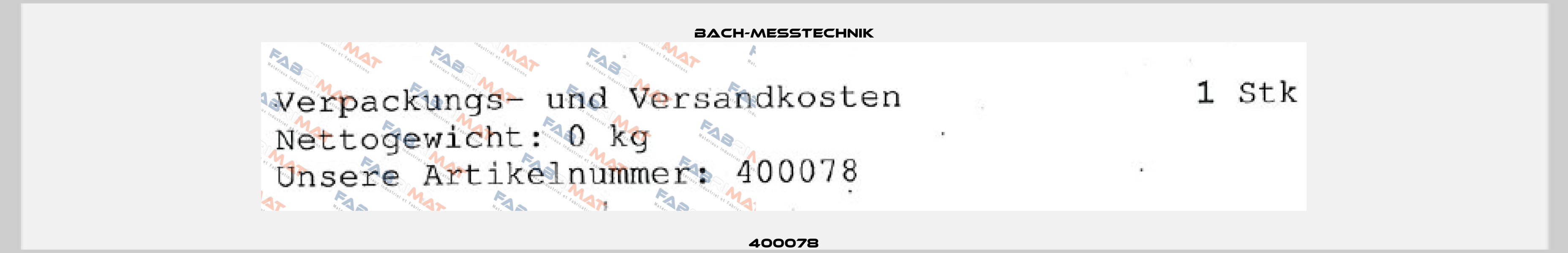 400078 Bach-messtechnik