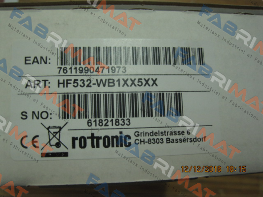 HF532- WB1XX5XX Rotronic
