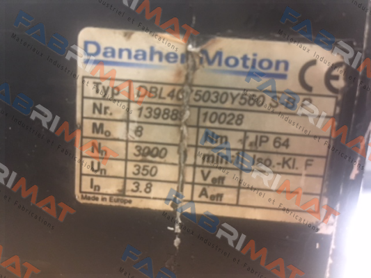 DBL4-0750-30-Y-560S-BP Danaher Motion