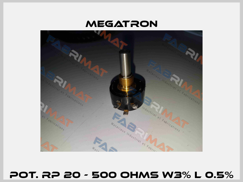RP20 500 Ohm 3% L. 0.5% Megatron