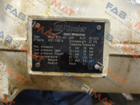 Type: KK12-BCV-421- L635 HS Cooler