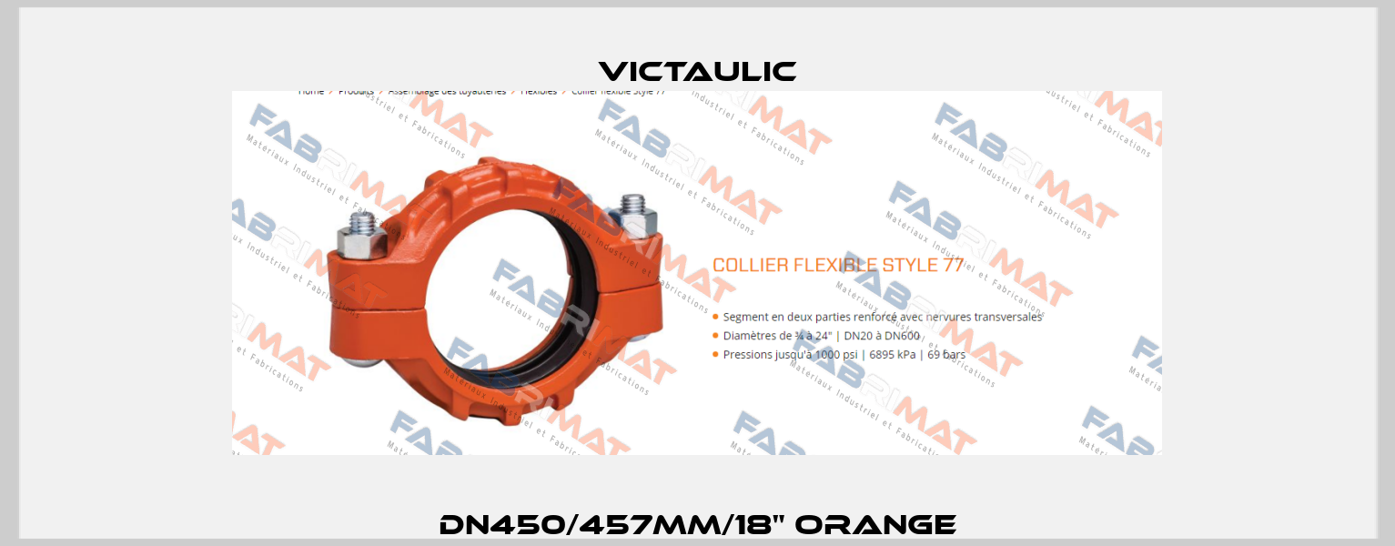 DN450/457mm/18" orange Victaulic