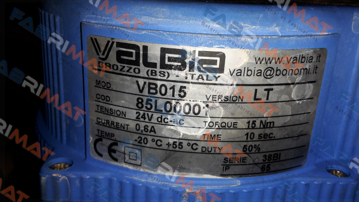 85L00001 /  Type VB15 Valbia
