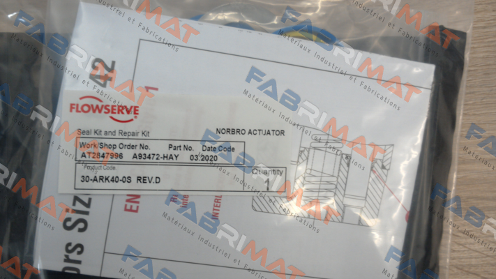 30-ARK40-0S repair kit for ( 30-RDB40-1SDMN0-D) Norbro