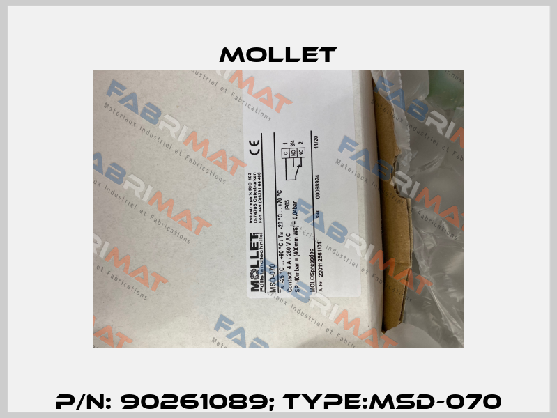 P/N: 90261089; Type:MSD-070 Mollet