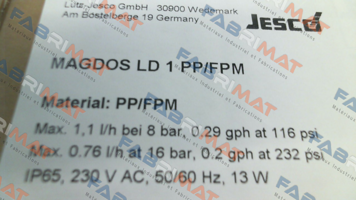 MAGDOS LD 1 PP/FPM (10241016) Jesco